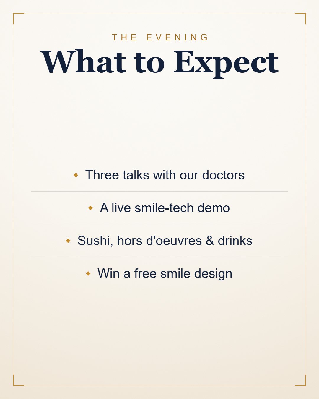 What to expect slide